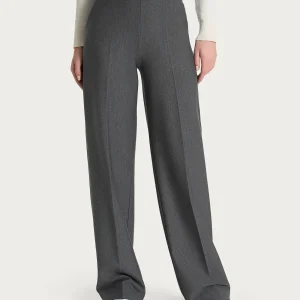 Pantalone a palazzo con tasche in Compact - Ardesia Mel.