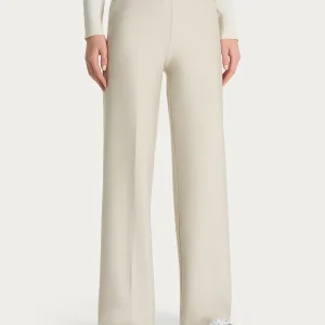 Pantalone a palazzo con tasche in Compact - Champignon