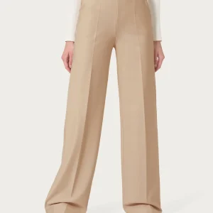 Pantalone a palazzo con tasche in Compact - Irish Cream