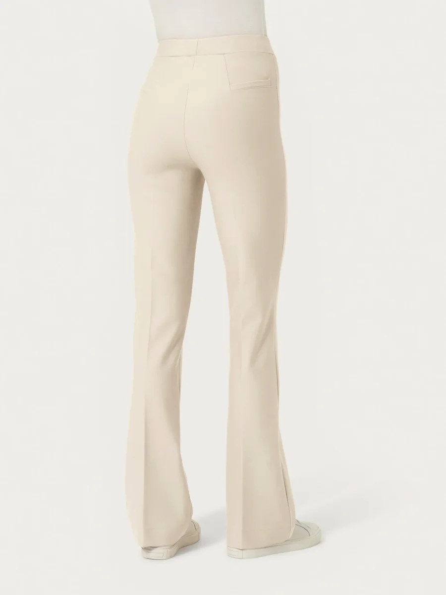 Pantalone flare in tessuto Compact - Champignon - immagine 3