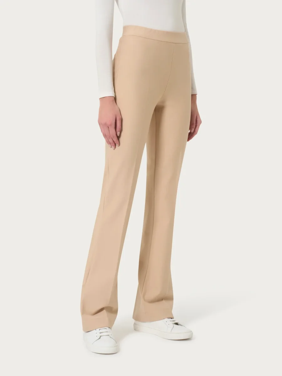 Pantalone flare in tessuto Compact - Irish Cream - immagine 2