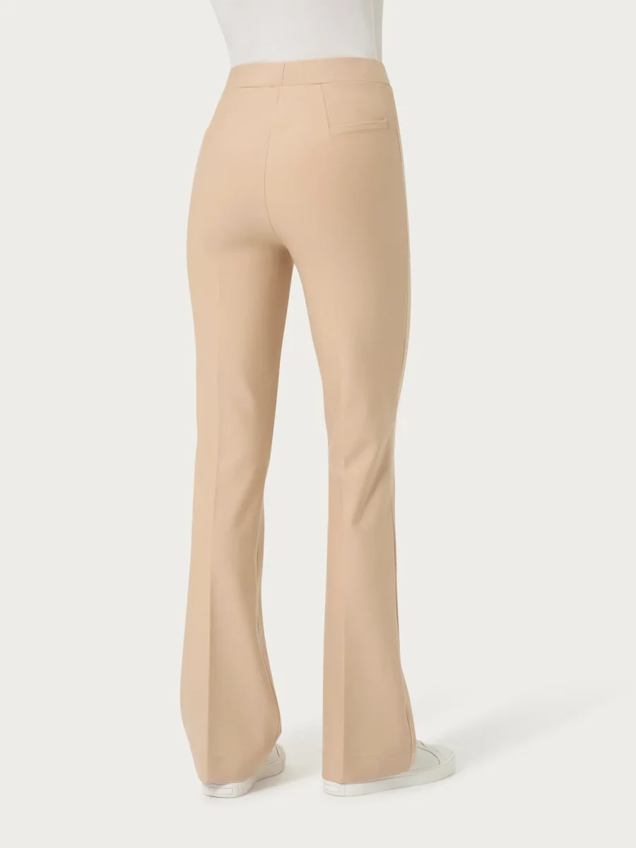 Pantalone flare in tessuto Compact - Irish Cream - immagine 3