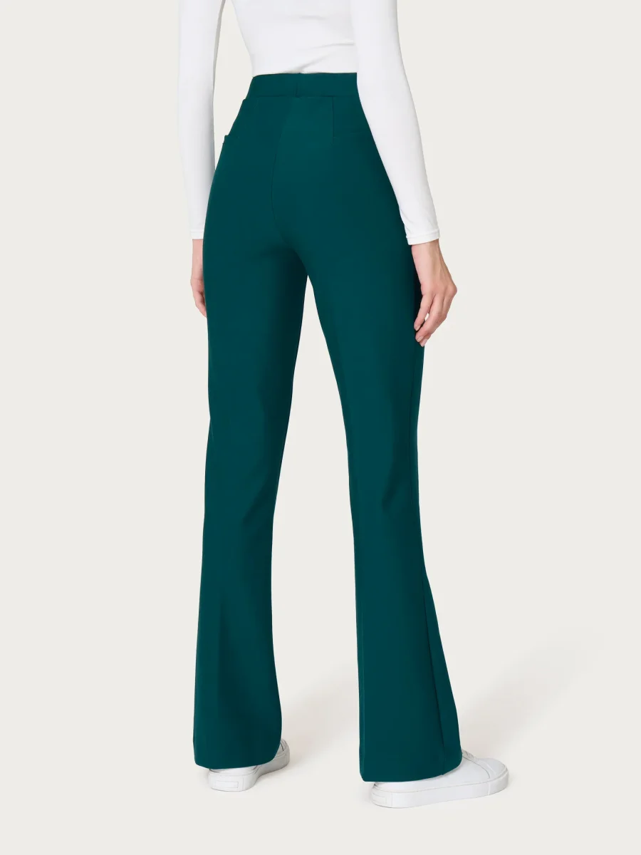 Pantalone flare in tessuto Compact - Rain Forest - immagine 3