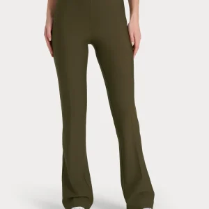 Pantalone flare in tessuto Compact - Dark Olive