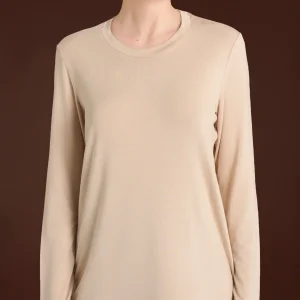 Maglietta girocollo in Eco Viscosa - Irish Cream