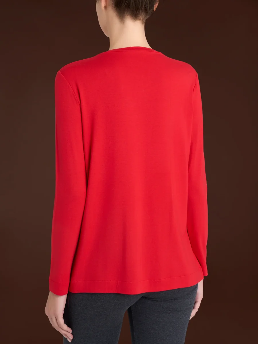 Maglietta girocollo in Eco Viscosa - Salsa - immagine 3