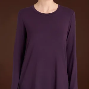 Maglietta girocollo in Eco Viscosa - Plum Perfect