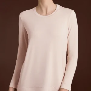 Maglietta girocollo in Eco Viscosa - Cameo Rose