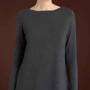 Maglietta con collo a barchetta in Eco Viscosa - Metallo Mel.