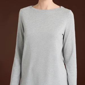 Maglietta con collo a barchetta in Eco Viscosa - Vapore Mel.