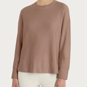 Felpa girocollo corta in Eco techno Fleece - Pine Bark