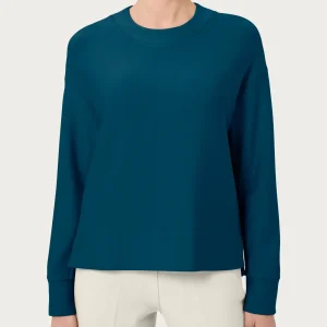 Felpa girocollo corta in Eco techno Fleece - Reflecting Pond