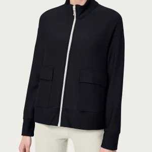 Giacca con zip in Eco techno Fleece - Nero