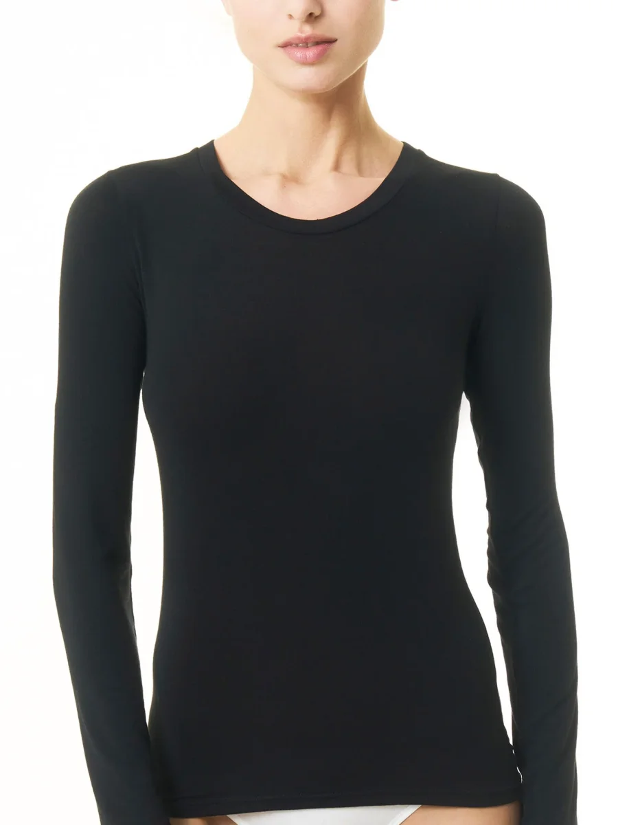 Maglietta girocollo in filato Tenderwool - Casha - immagine 3