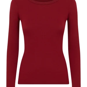 Maglietta girocollo in filato Tenderwool - Amarena