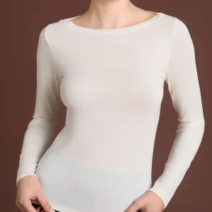 Maglietta con collo a barchetta in filato Tenderwool - Casha