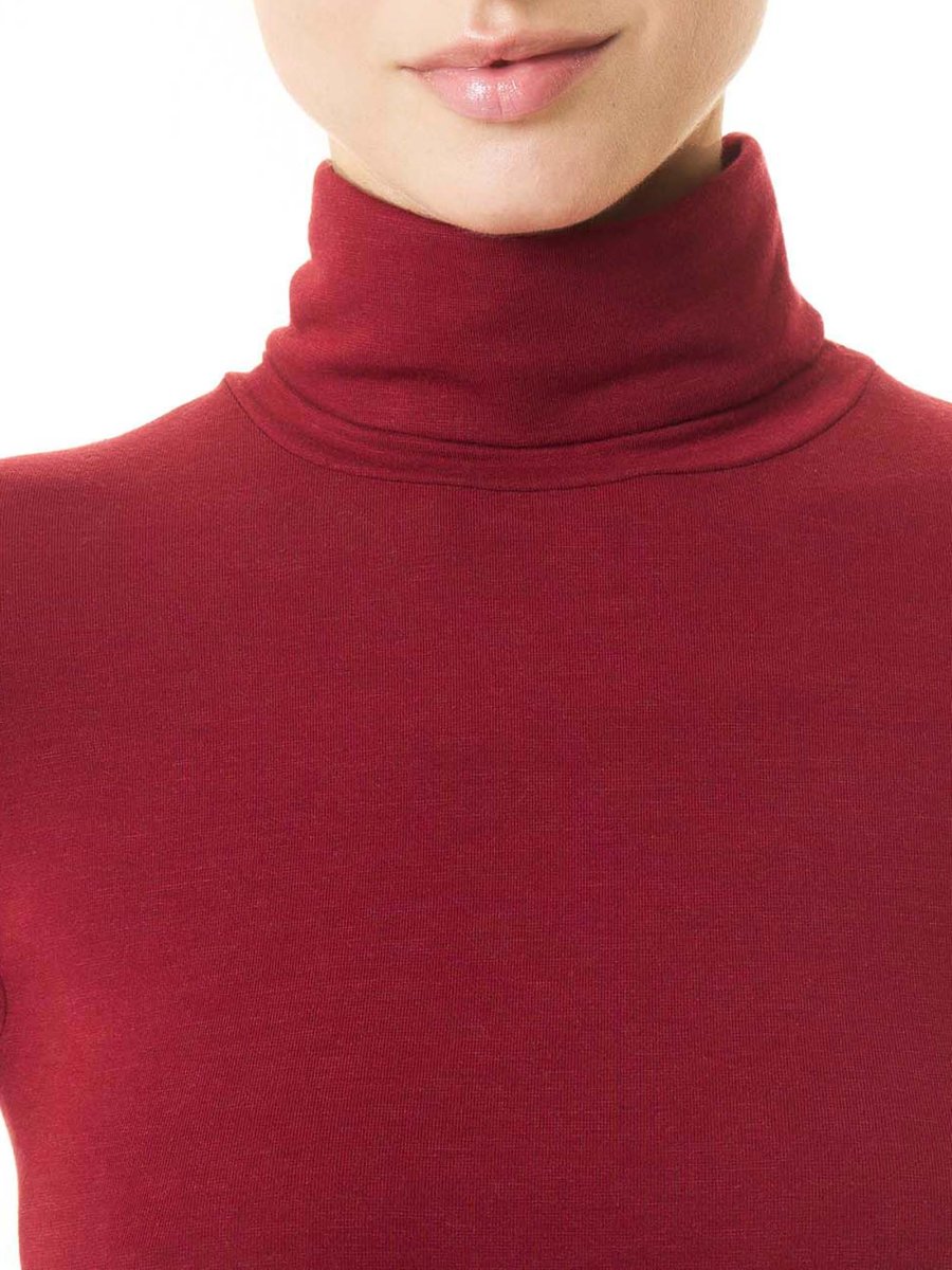 Maglietta con collo dolcevita in filato Tenderwool - Nero - immagine 5