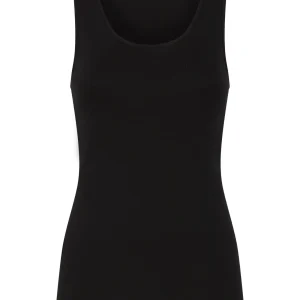 Thermo Cotton - Canottiera a spalla larga in caldo cotone  - Nero