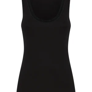 Thermo Cotton - Canottiera a spalla larga in caldo cotone  - Nero