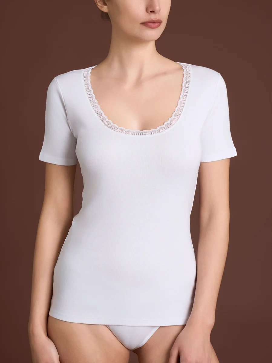 Thermo Cotton -Maglietta girocollo in caldo cotone - Nero - immagine 3