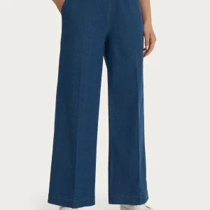 Jeans ampio alla caviglia con tasche in Super Light Denim - Indigo