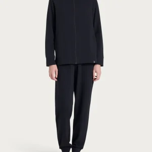 Tuta in Eco Cotton Piquet Stretch - Nero