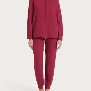 Tuta in Eco Cotton Piquet Stretch - Tibetan Red