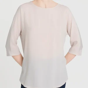 Maglietta con manica 3/4 kimono in Misto Viscosa - Champignon