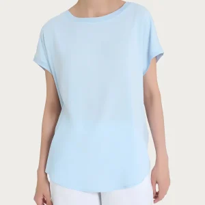 Maglietta con manica corta kimono in Misto Viscosa - Skyway