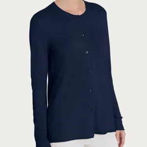 Cardigan aperto con bottoni in Summertime - Bleu