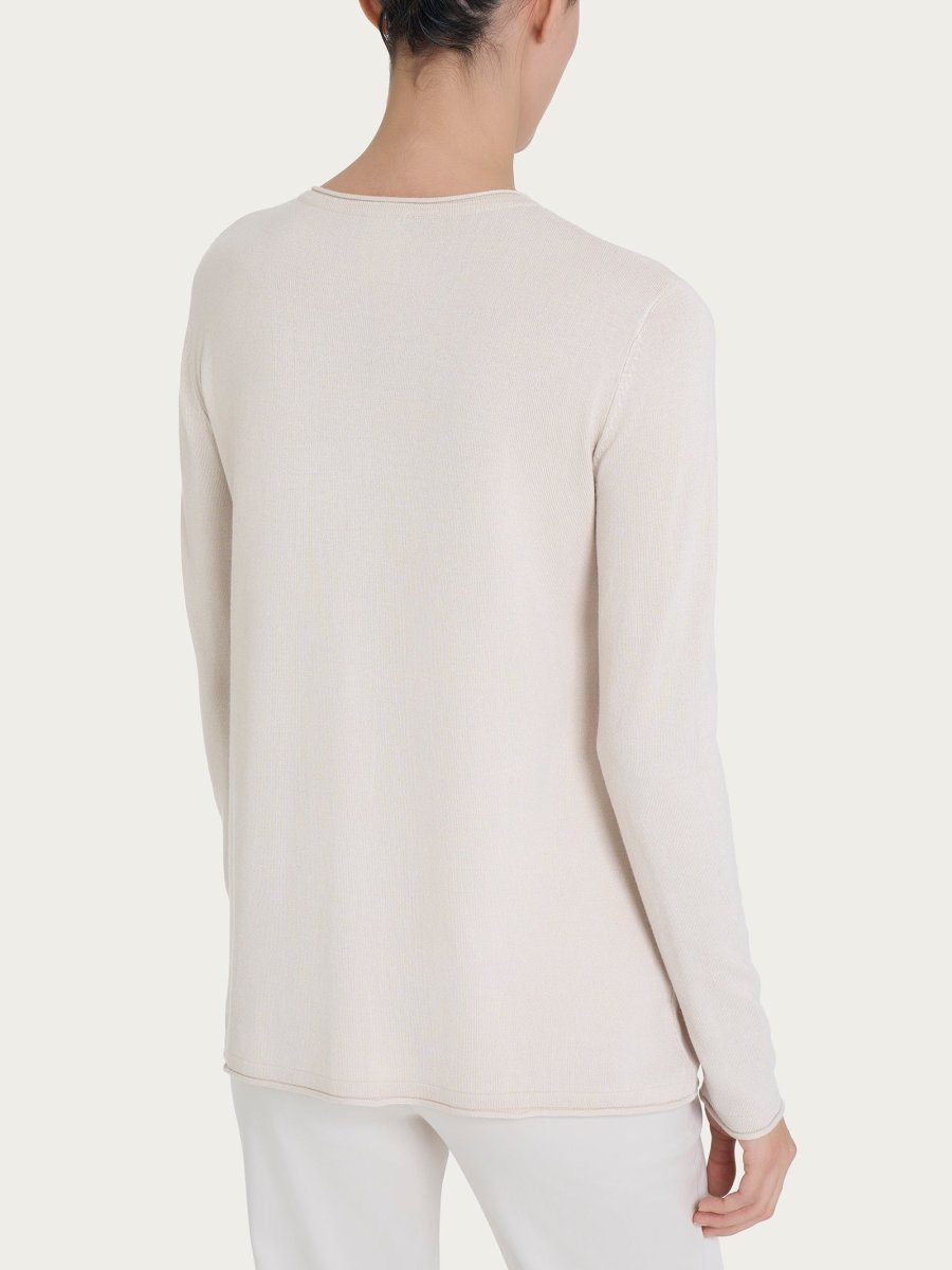 Cardigan aperto con bottoni in Summertime - Champignon - immagine 3