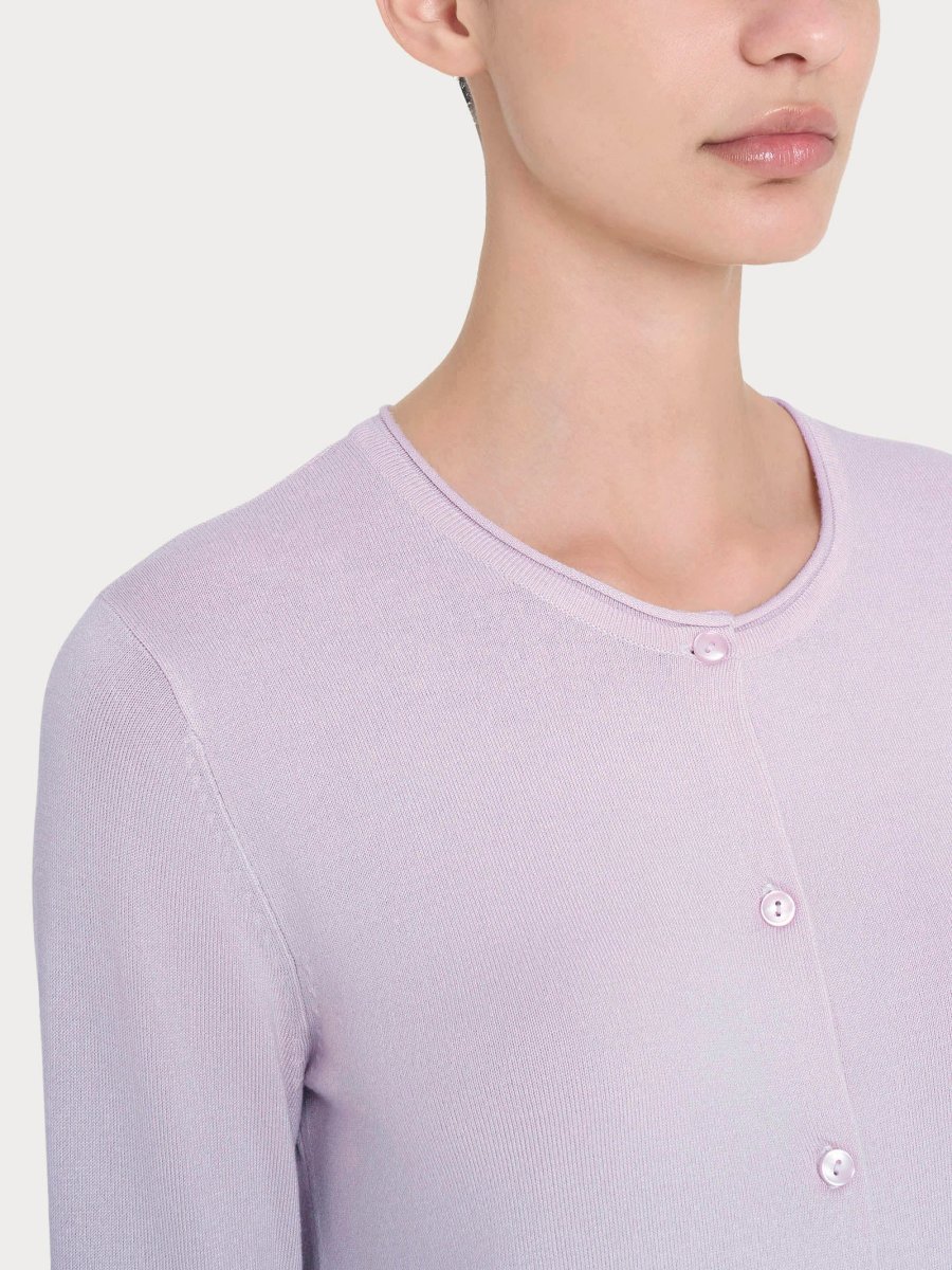 Cardigan aperto con bottoni in Summertime - Thistle - immagine 4