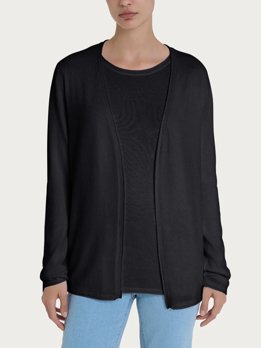 Cardigan aperto in Summertime - Nero