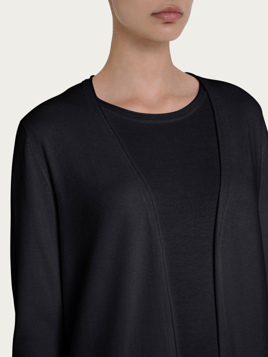 Cardigan aperto in Summertime - Nero - immagine 4