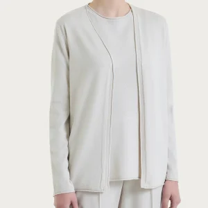 Cardigan aperto in Summertime - Champignon