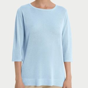 Maglia con manica 3/4 in Crêpe Lurex - Skyway