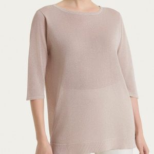 Maglia con manica 3/4 in Crêpe Lurex - Sphinx