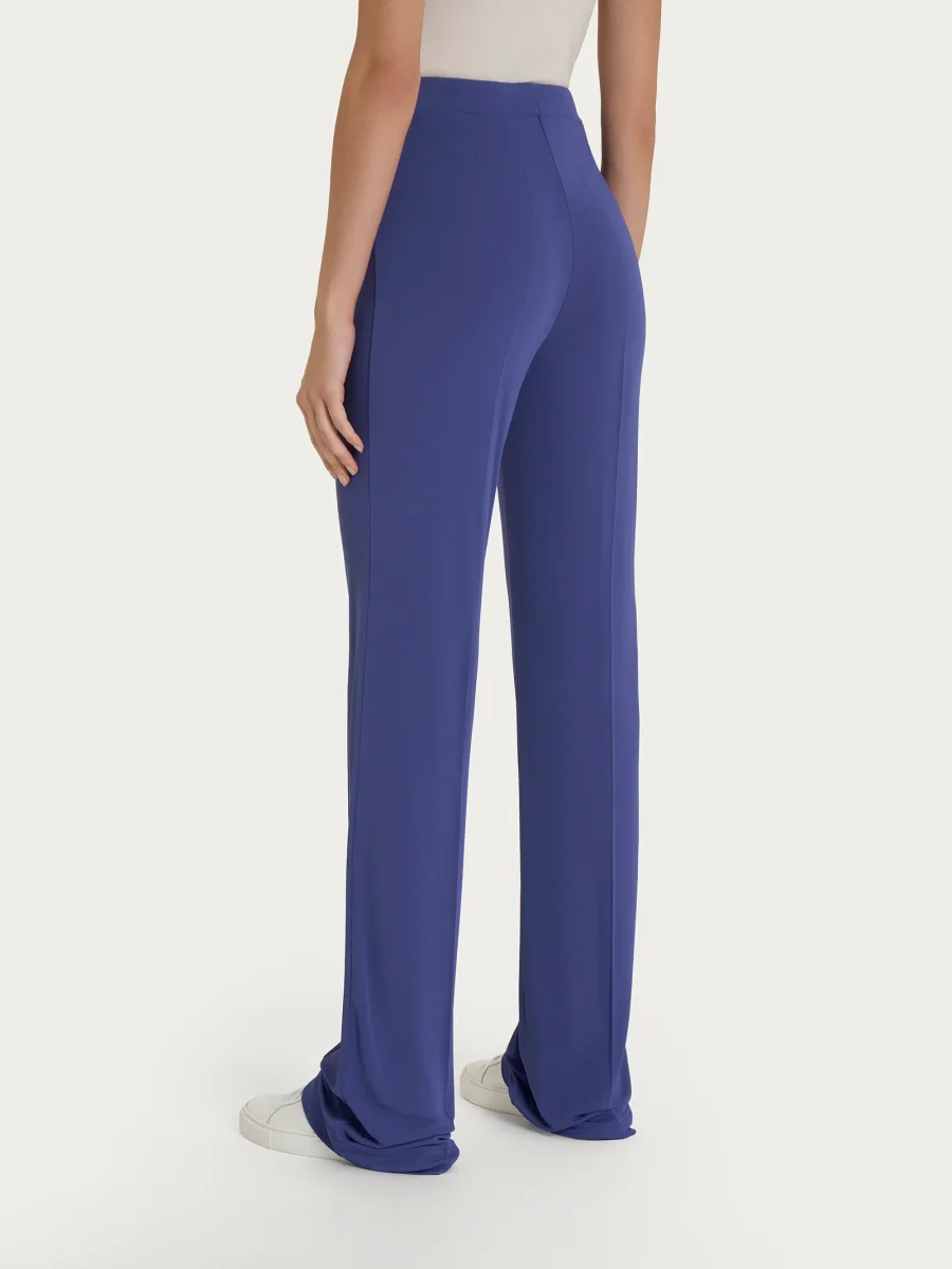 Pantalone ampio in Crêpe Satin - Skipper Blue - immagine 3