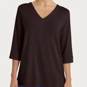 Maglietta con doppio scollo a V in jersey di viscosa crêpe - Chocolate Torte