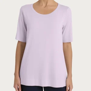 Maglietta girocollo a manica corta in misto viscosa - Thistle