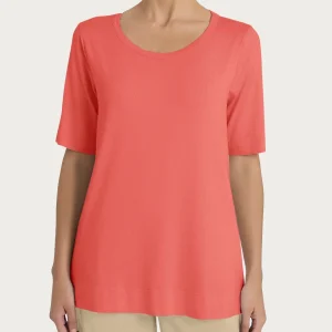 Maglietta girocollo a manica corta in misto viscosa - Dubarry