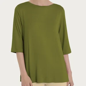 Maglietta con manica 3/4 in misto viscosa - Sphagnum