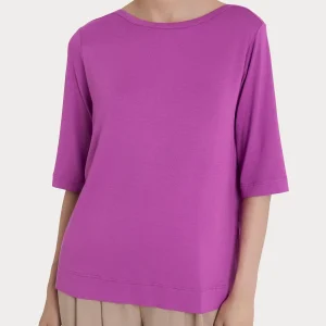 Maglietta con manica 3/4 in misto viscosa - Cattleya Orchid