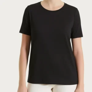 Maglietta tinta unita con manica corta in Ultralight - Nero