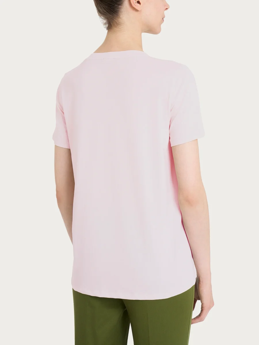 Maglietta tinta unita con manica corta in Ultralight - Pale Lilac - immagine 3