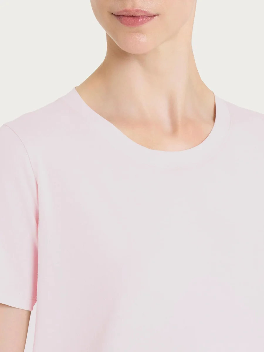 Maglietta tinta unita con manica corta in Ultralight - Pale Lilac - immagine 4