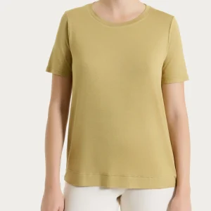 Maglietta tinta unita con manica corta in Ultralight - Khaki