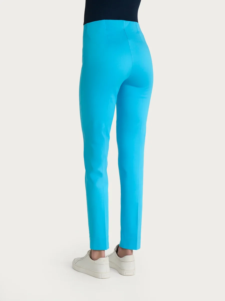 Pantalone a sigaretta con spacchetti in Satin Power - Aquarius - immagine 3