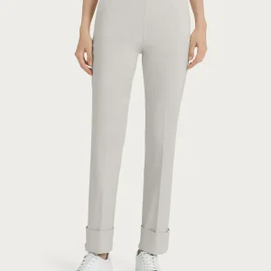 Pantalone slim dritto in Satin Power - Dawn Blue