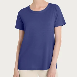 Maglietta girocollo in slub jersey di cotone - Skipper Blue